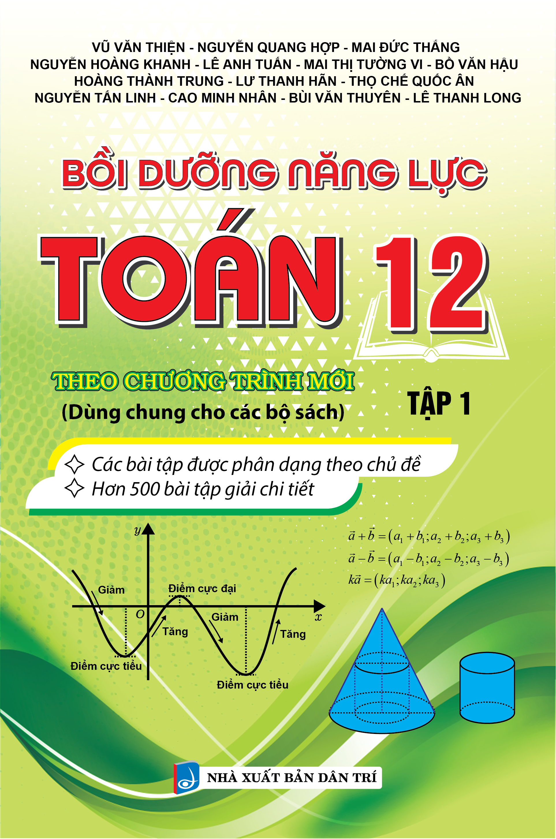 Bìa trước BỒI DƯỠNG NĂNG LỰC TOÁN 12 TẬP 1 (THEO CHƯƠNG TRÌNH MỚI)