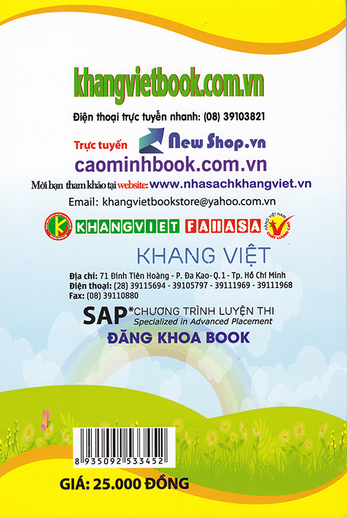 Bìa sau Giải Tiếng Việt 3 Tập 2