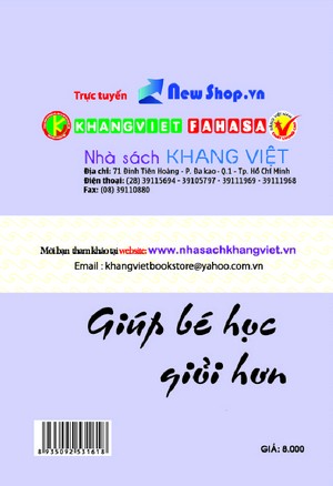 Bìa sau Bé làm quen Toán - Dành cho bé 4-5 tuổi mới