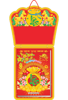 Bìa trước Khánh Lịch 2026 bloc siêu đại 25X35Cm 
