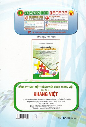 Bìa sau Cẩm Nang Luyện Thi Đại Học Giải Tích Quyển 1