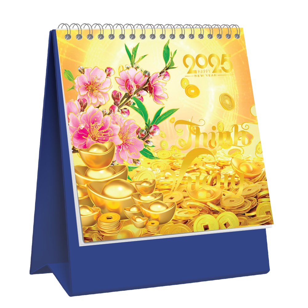 Bìa trước Lịch Bàn Chữ A Đứng (19x17)  Chủ đề Thịnh Vượng 2025